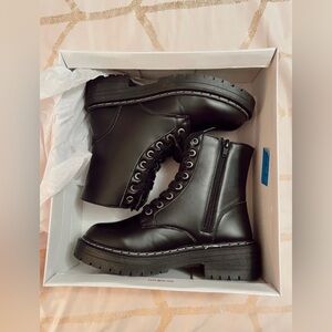 True Craft Black Combat Boots